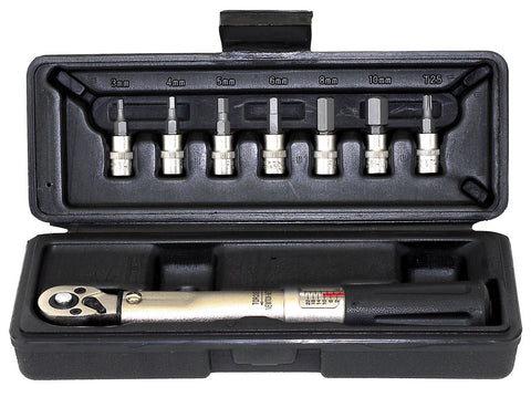 Tool kit, torque wrench set, 2-24 NM, black cas