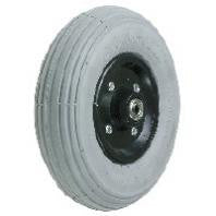 8 x 2 (200x50) 2-Piece Black Caster, Grey Foam filled solid Cheng Shin tyre