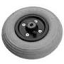 8 x 2 (200x50) 2-Piece Black Caster, Grey fitted tyre and tube